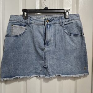 Roxy Women's Cut Off Denim Skirt Size XL